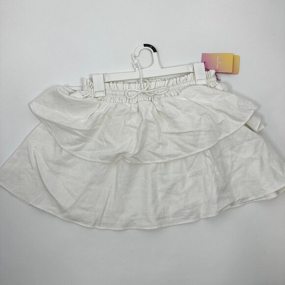 Stoney Clover for Target White Mini Skirt Tiered Size Medium - Picture 1 of 8